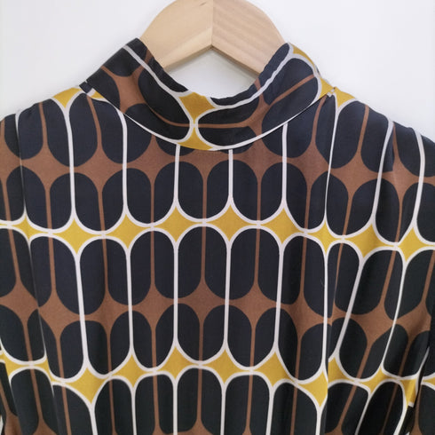 ザラ ZARA PRINTED MIDI DRESS レディース S