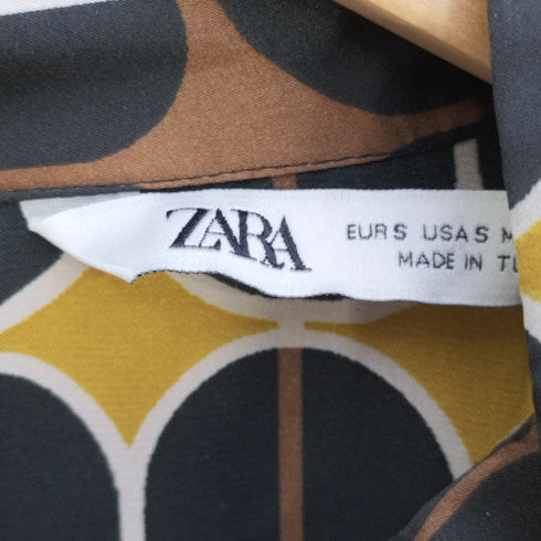 ザラ ZARA PRINTED MIDI DRESS レディース S