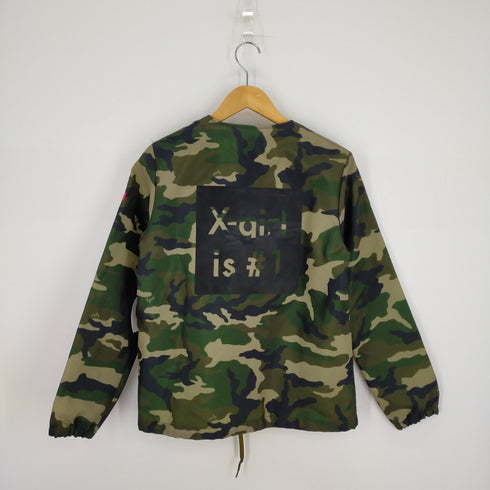 エックスガール X-girl COLLARLESS COACH JACKET レディース 1
