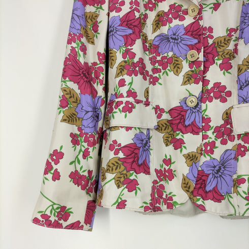 エトロ ミラノ ETRO MILANO イタリア製 シルク テーラードジャケット レディース 40