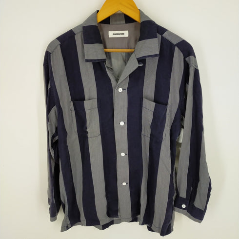 モンキータイム MONKEY TIME STRIPE PRINT OPEN SHIRT メンズ JPN:S