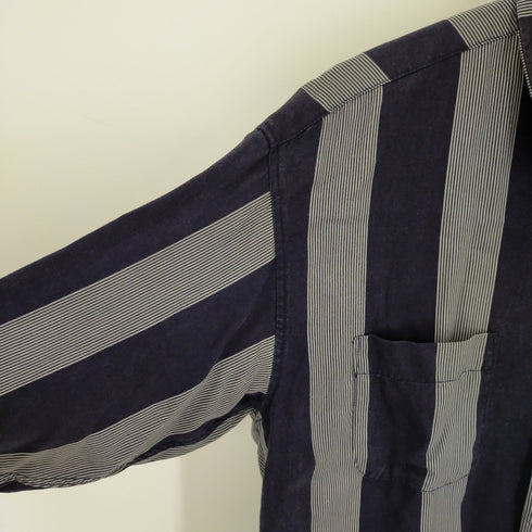 モンキータイム MONKEY TIME STRIPE PRINT OPEN SHIRT メンズ JPN:S