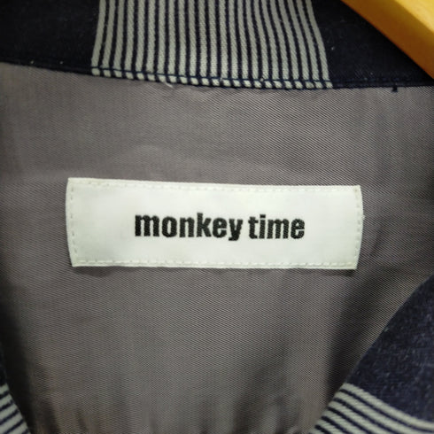 モンキータイム MONKEY TIME STRIPE PRINT OPEN SHIRT メンズ JPN:S