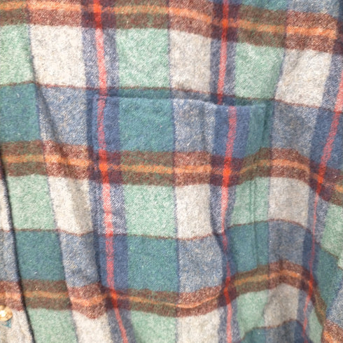 ペンドルトン PENDLETON 70S MADE IN USA チェックウールシャツ メンズ 3X