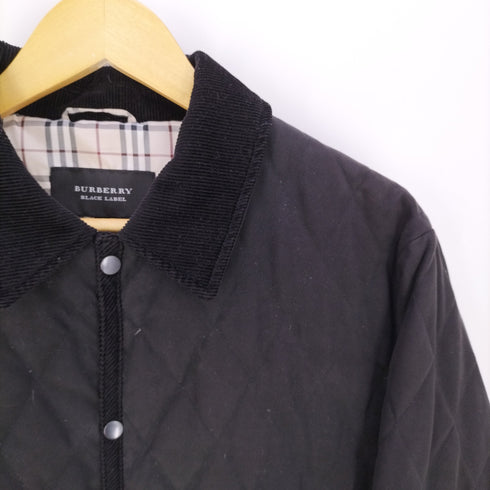 バーバリーブラックレーベル BURBERRY BLACK LABEL 裏地ノバチェック コーデュロイパイピング キルティングジャケット メンズ import:L