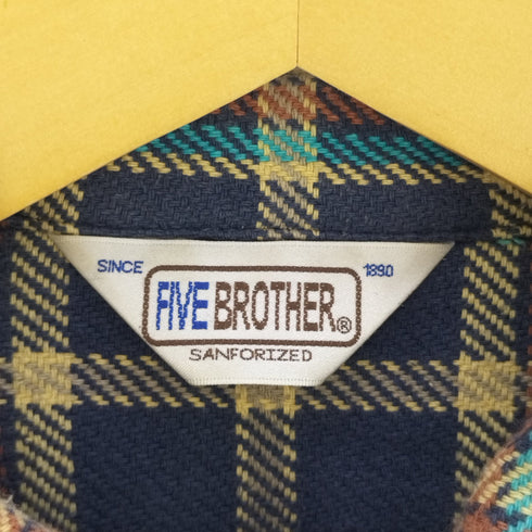 ファイブブラザー FIVE BROTHER HEAVY FLANNEL WORK SHIRTS ヘビーフランネルワークシャツ メンズ import:L