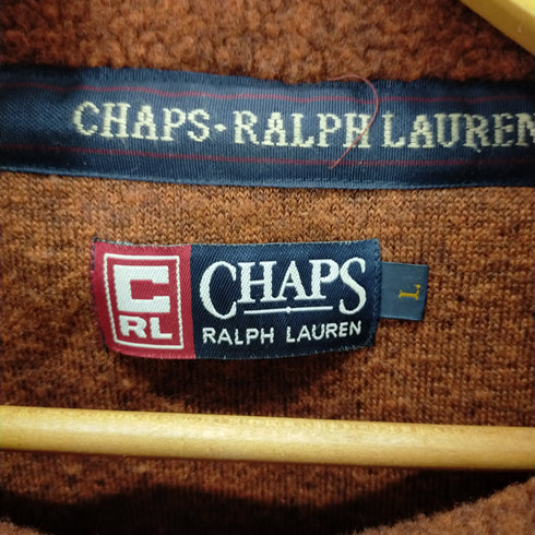 チャップスラルフローレン CHAPS RALPH LAUREN ハーフジップ ボアプルオーバー メンズ import:L