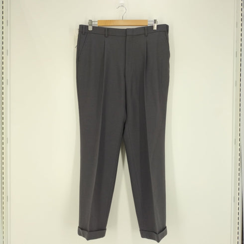 LAWTHER ポリウール 1タックワイドスラックス メンズ