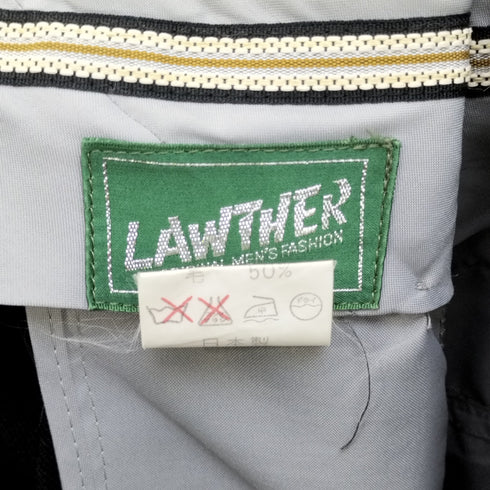 LAWTHER ポリウール 1タックワイドスラックス メンズ