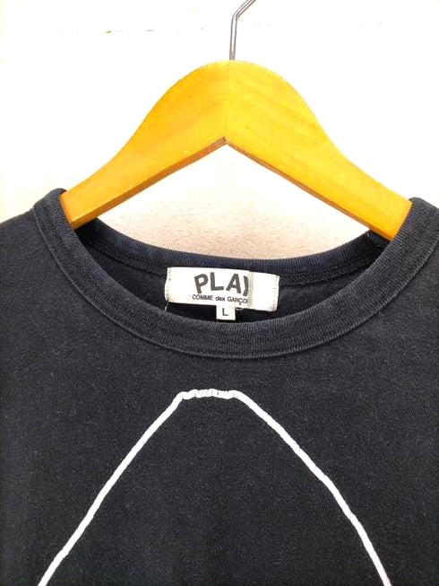 プレイコムデギャルソン PLAY COMME des GARCONS 逆さラインハートTシャツ レディース JPN:L