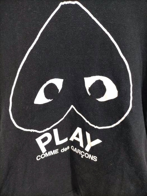 プレイコムデギャルソン PLAY COMME des GARCONS 逆さラインハートTシャツ レディース JPN:L