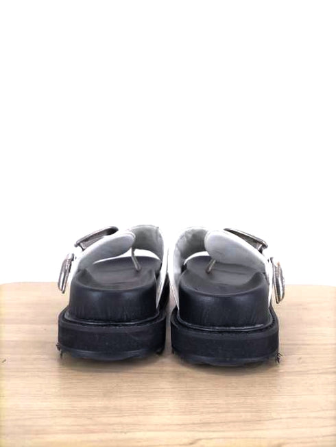マウジー moussy シルバーバックル レザーサンダル レディース M