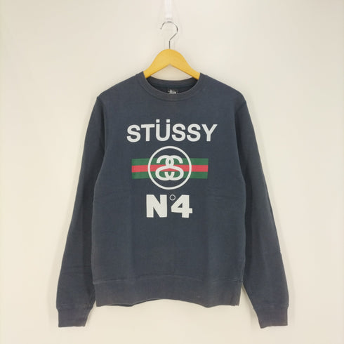 ステューシー Stussy N°4 N4 SSリンクロゴプリント クルーネックスウェット メンズ JPN:S