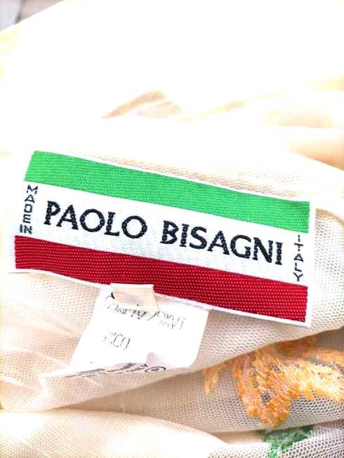 PAOLO BISAGNI 刺繍シアー切替シャツジャケット レディース 42