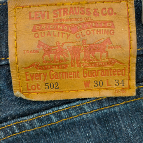リーバイス Levis 502 J38刻印 テーパードストレッチデニム メンズ 30×34
