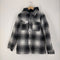 ザラ ZARA フード付きチェックウールジャケット メンズ JPN:M