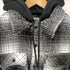 ザラ ZARA フード付きチェックウールジャケット メンズ JPN:M