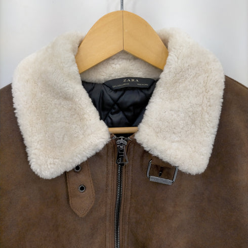 ザラ ZARA 襟ボアムートンジャケット メンズ import:L