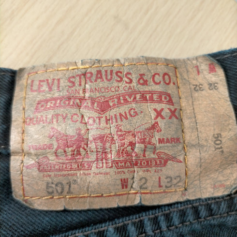 リーバイス Levis エジプト製 501 裏ボタン刻印3759 デニムパンツ メンズ W:32