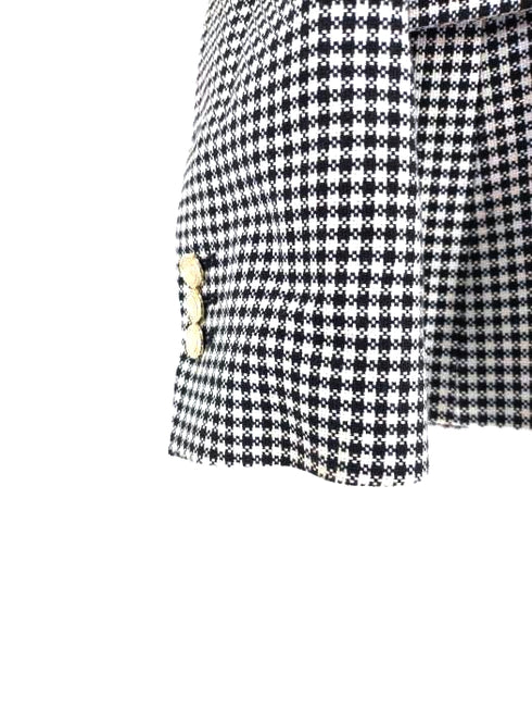 ザラ ZARA ハウンドトゥースパターンダブルテーラードジャケット レディース M