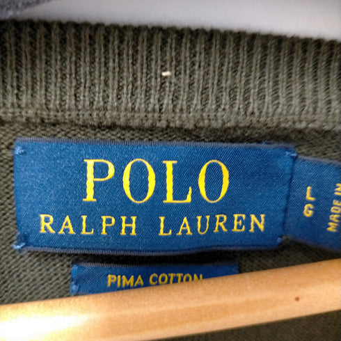 ポロラルフローレン POLO RALPH LAUREN ポニー刺繍 Vネックコットンニット メンズ JPN:L
