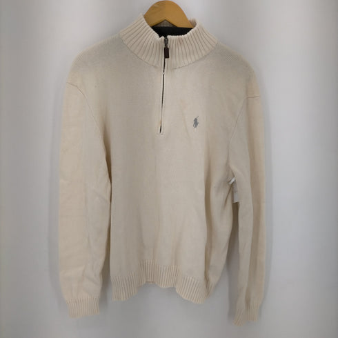 ポロバイラルフローレン Polo by RALPH LAUREN 90S コットンハーフジップコットンニット メンズ import:XL