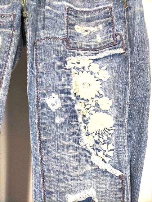 タバニティソージーンズ TAVERNITI SO JEANS PEGGY 花刺繍 フレアパンツ メンズ W 28