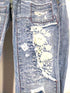 タバニティソージーンズ TAVERNITI SO JEANS PEGGY 花刺繍 フレアパンツ メンズ W 28