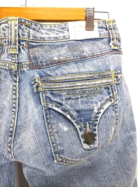 タバニティソージーンズ TAVERNITI SO JEANS PEGGY 花刺繍 フレアパンツ メンズ W 28