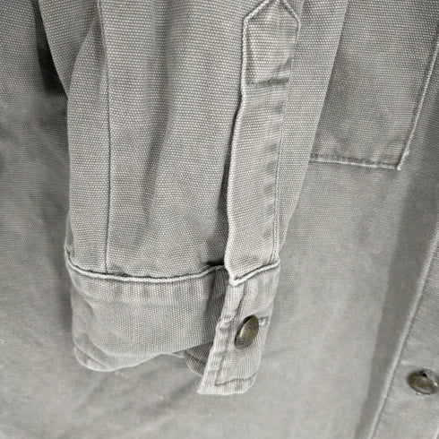 ザラベーシック ZARABASIC Acid Wash Khaki Green Patch Detail Button Front Cotton Shirt レディース JPN:XS