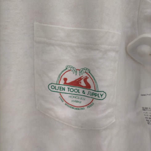 ヘインズ Hanes 80S MADE IN USA OLSEN TOOL & SUPPLY 両面プリントポケットTシャツ メンズ import:S