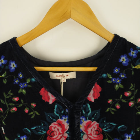 RENE DERHY 花柄ベロアチュニック ワンピース レディース import:M