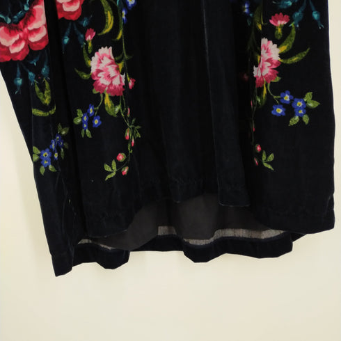 RENE DERHY 花柄ベロアチュニック ワンピース レディース import:M