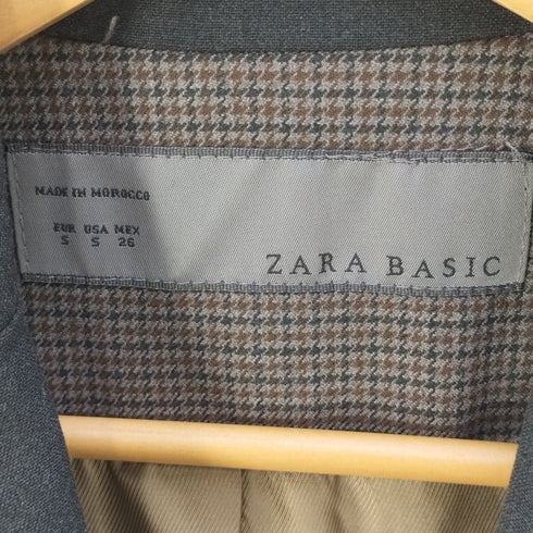 ザラベーシック ZARABASIC 千鳥格子柄 テーラードジャケット ブレザー レディース S