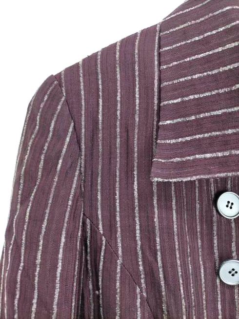 コムサデモード COMME CA DU MODE ストライプ アセテート ジャケット レディース