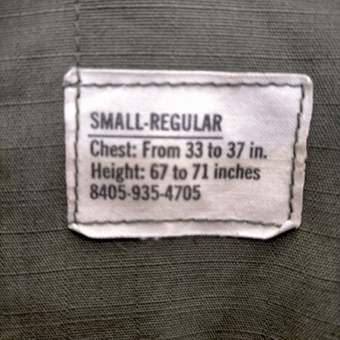 ユーエスアーミー US ARMY 68年製 4th リップストップ ジャングルファティーグジャケット メンズ SMALL-REGULAR