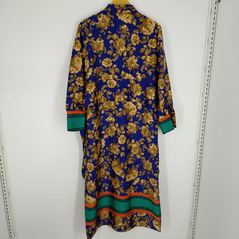 ザラ ZARA Rose Satin Shirt Dress レディース US M