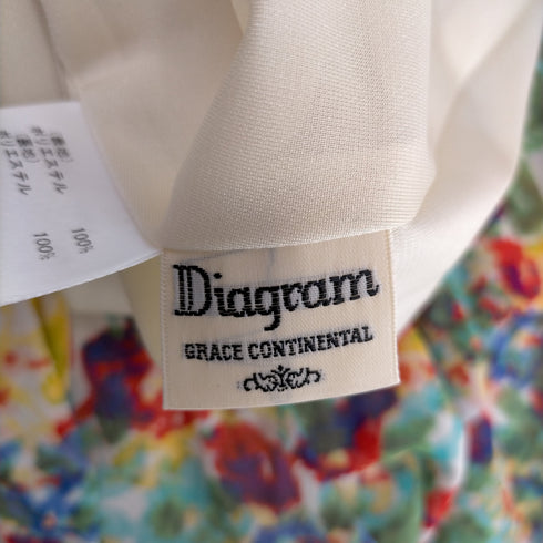 ダイアグラムグレースコンチネンタル Diagram GRACE CONTINENTAL フラワーパターンベルテッドプリーツスカート レディース JPN:38