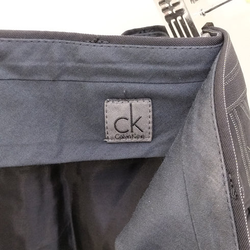 シーケーカルバンクライン ck Calvin Klein ストライプ ウール スラックスパンツ メンズ W82