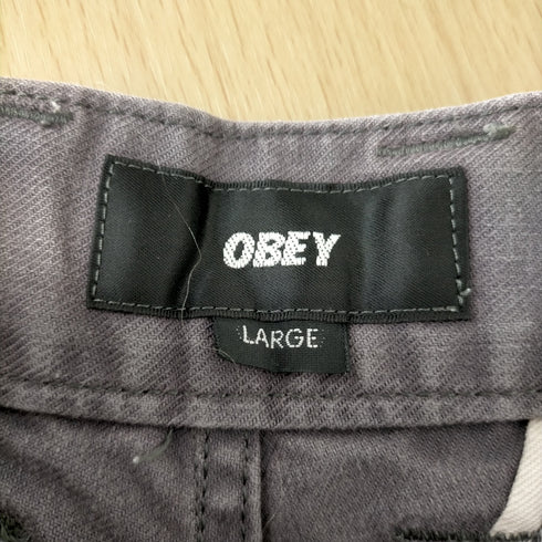 オベイ OBEY ヘビーウェイトダブルニーパンツ メンズ LARGE
