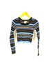 エックスガール X-girl 22AW MULTI STRIPE KNIT TOP レディース S