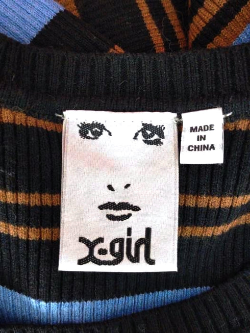 エックスガール X-girl 22AW MULTI STRIPE KNIT TOP レディース S