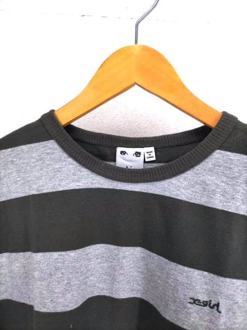 エックスガール X-girl 22AW STRIPED L/S BIG TEE レディース S