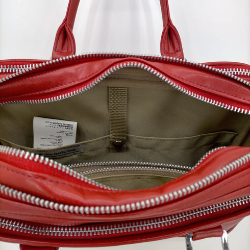 コムデギャルソン COMME des GARCONS フェイクレザーミニボストンハンドバッグ レディース