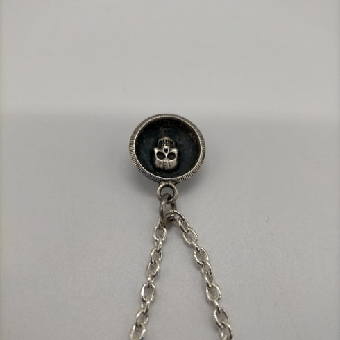 925刻印 IN GODWETRUST 1943掘り込み スカルネックレス メンズ