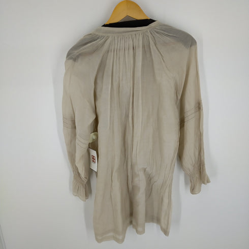 ナバアサナ navasana シルク混 シフォンチュニックワンピース レディース