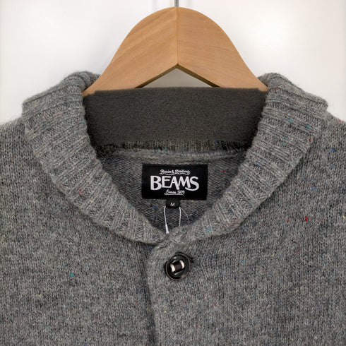 ビームス BEAMS アクリルコットン混 ウールマルチカラーカーディガン メンズ JPN:M