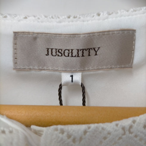 ジャスグリッティー JUSGLITTY レース衿シアーブラウス レディース JPN:1