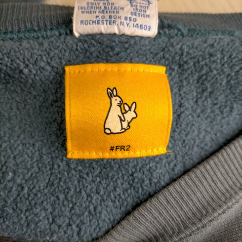 エフアールツー FR2 90S REVERSE WEAVE 刺繍タグ USA製 リメイククルーネック スウェット メンズ JPN:XL