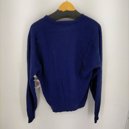 PINE STATE 70-80s MADE IN USA フロントワッペンVネックアクリルニット メンズ JPN:XL